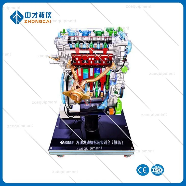 Stondin arddangos anatomeg injan gasoline a reolir yn electronig